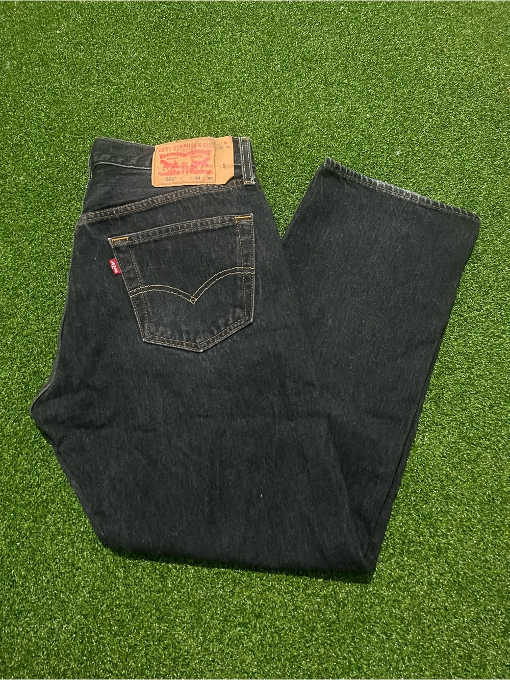 Levi’s 501 Original Fit Button Fly Black Jeans 34x30